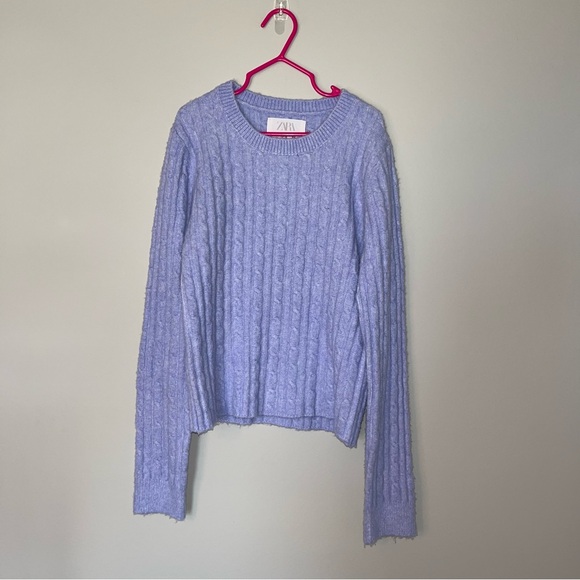 Zara Other - Zara Lavender Cable Knit Sweater Girls 13-14